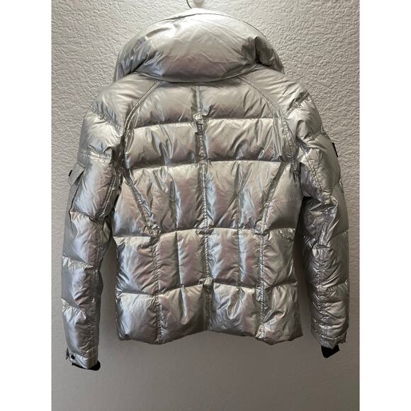 SAM. Freestyle Goose Down Puffer Jacket Silver Wind‑Resistant Winter Cozy Ski - Picture 6 of 14